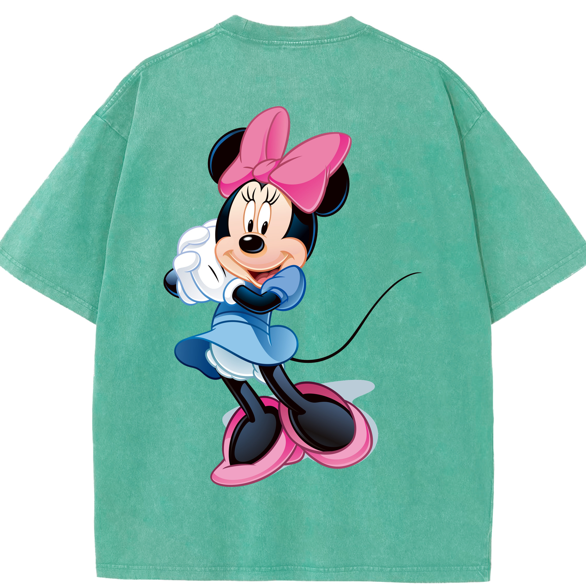（画像用） ミッキーマウス Mickey Mouse 綿100% ヴィンテージ風 半袖Tシャツ（背面プリント）